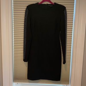 Studded long sleeve Walter Baker cocktail dress. Black and size Large. Worn once